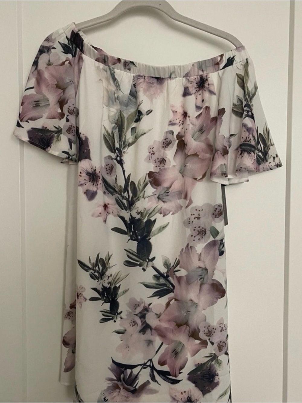 Lulus XS Off the Shoulder Floral Dress